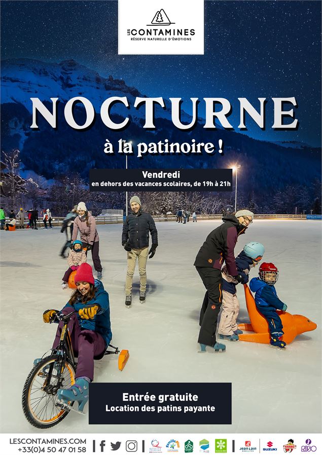 Nocturne en musique à la patinoire !_Les Contamines-Montjoie - Les Contamines Tourisme