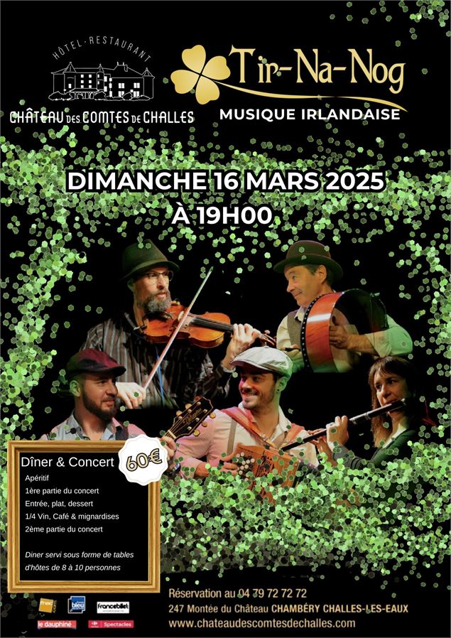 Dîner Concert : Tir-Na-Nog Musique Irlandaise - Chateau des comtes de Challes