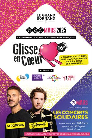 Glisse en Cœur : M. Pokora et DJ Bakermat en concerts solidaires - Le Grand-Bornand Tourisme