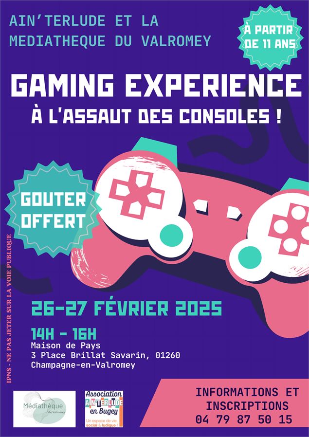 GAMING EXPERIENCE - Médiathèque du Valromey