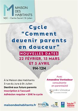 Atelier “Comment devenir parents en douceur" - Maison des Habitants