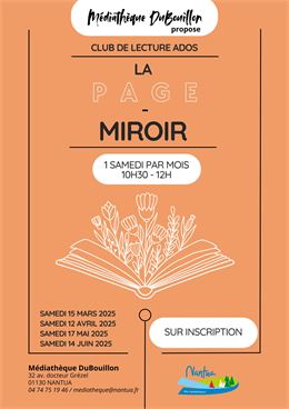 Affiche Page Miroir - Médiathèque DuBouillon Nantua