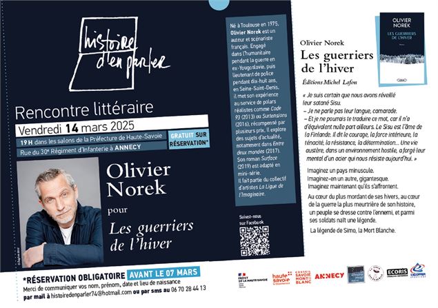 Soirée littéraire : Olivier Norek pour 