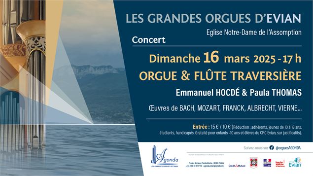 Concert orgue et flûte traversière_Évian-les-Bains - AGONDA_Evian