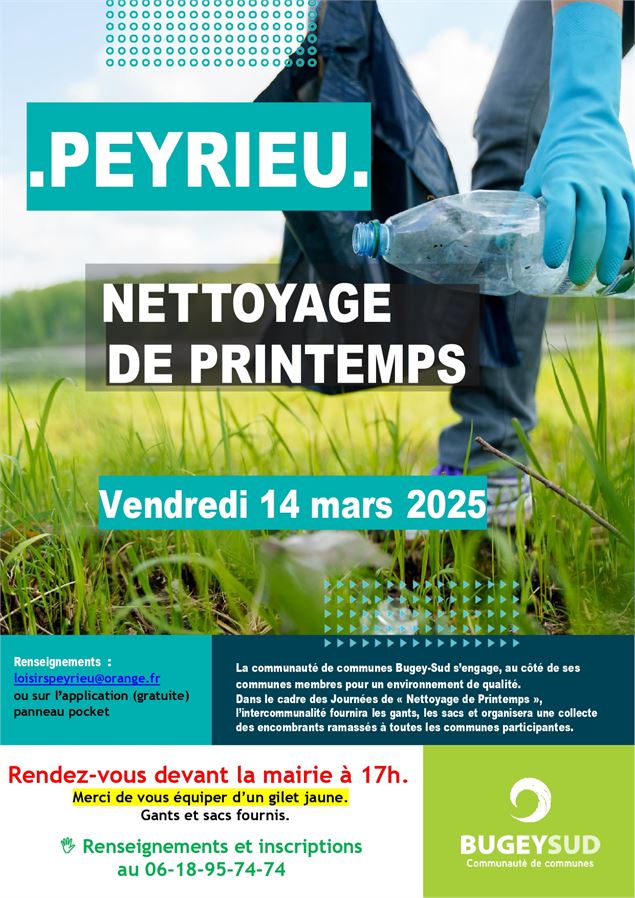 Printemps du nettoyage à Peyrieu - Communauté de Communes Bugey Sud