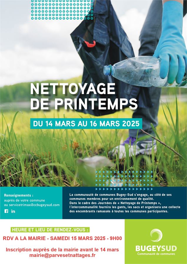 Nettoyage de printemps à Parves et Nattages - Mairie de Parves-et-Nattages