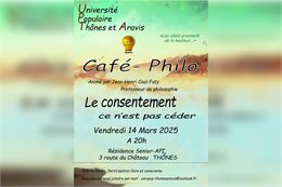 Café-Philo "le consentement, c'est ne pas céder"_Thônes - Université Populaire