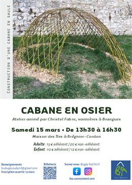 Atelier : construction de cabanes en osier_Brégnier-Cordon - Bugey Sud Actif