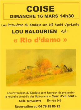 Théâtre "Rlo d'damo" (Ceux d'en haut)_Lou Patouézan du Kouézin_Lou Balourien_Coise-Saint-Jean-Pied-G