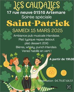 Soirée Saint-Patrick au Caudalies - Les Caudalies