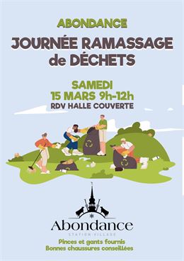 Affiche journée ramassage des déchets - Mairie Abondance