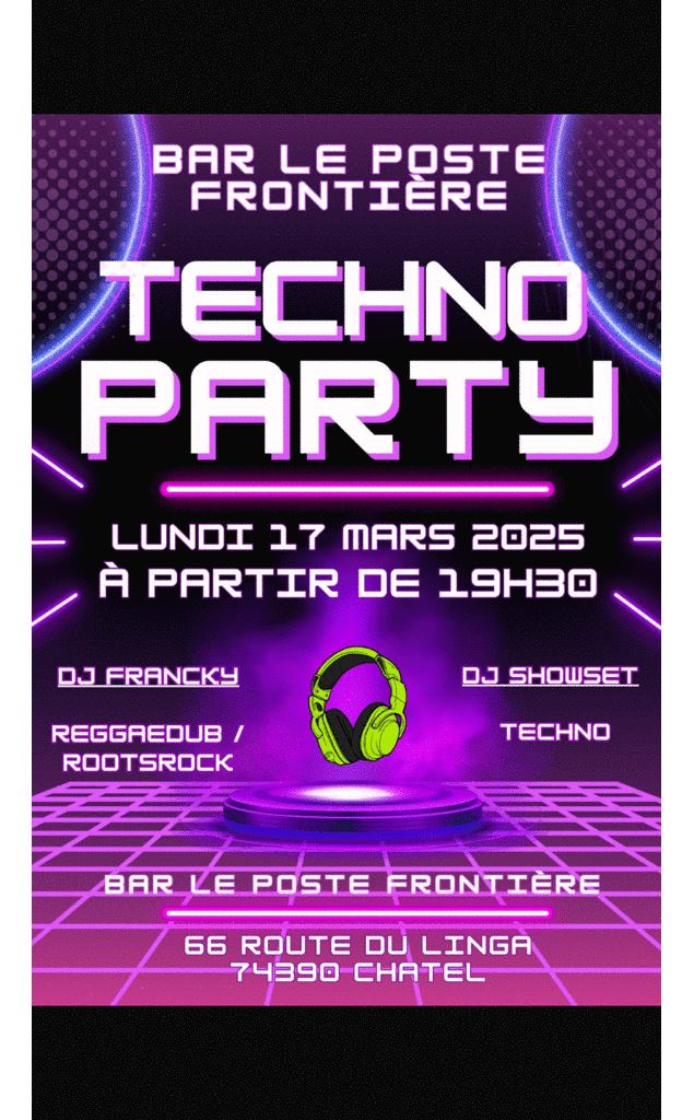 Techno Party au Poste Frontière - Poste Frontière