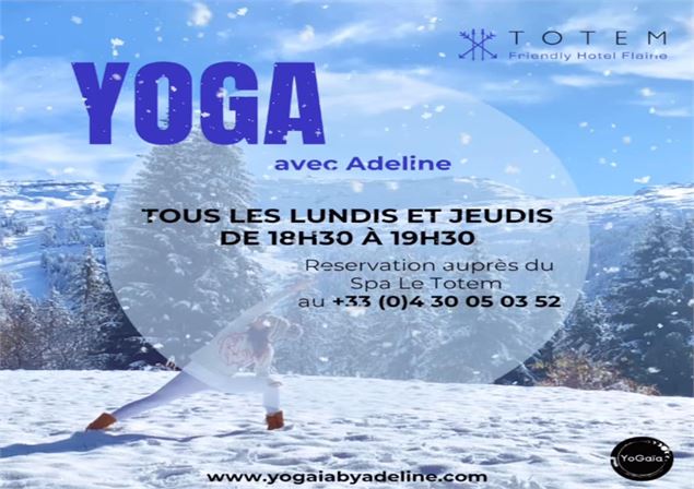 Adeline professeur de  yoga - Hotel le Totem