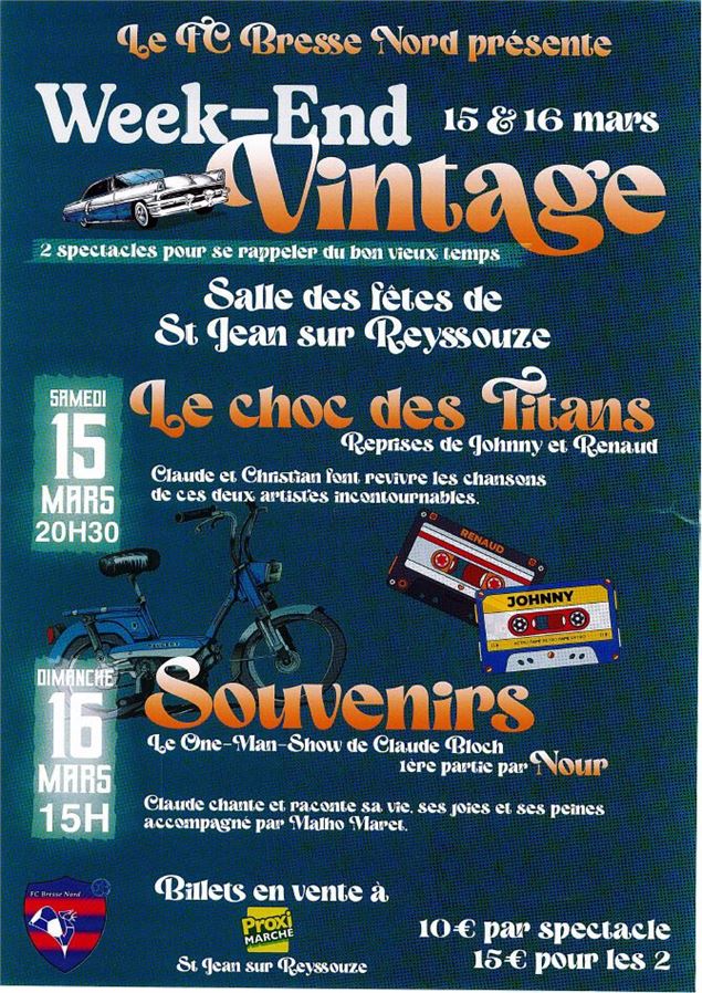 Affiche Week-End Vintage - ©Football Club Bresse Nord