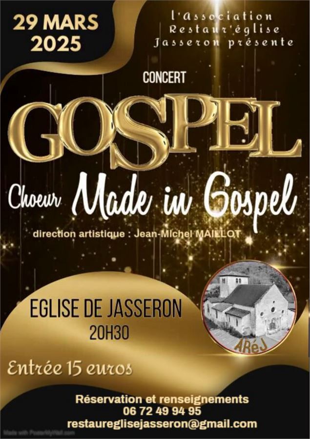 Affiche Concert - Made in Gospel Jasseron