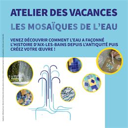 Visuel de l'affiche de l'atelier des vacances de 'automne 2025 - Ville d'art et d'histoire Aix-les-B