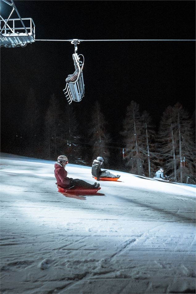 Lugeurs sous le télésiège de la Colomba - OTHMV - S.Tachet