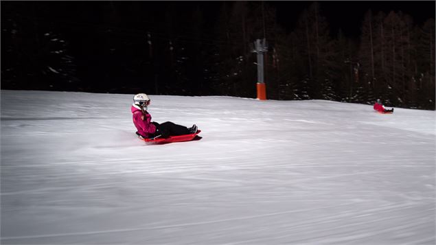 Lugeur sur la piste verte du Mollard - OTHMV - S.Tachet