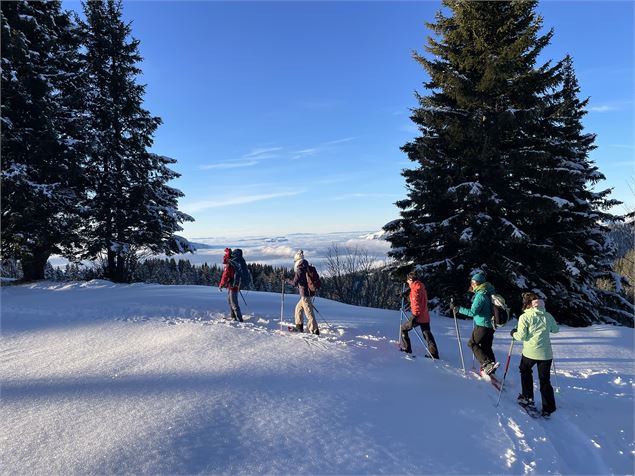 Raquettes dans la poudreuse - OT Flaine-Candice Genard