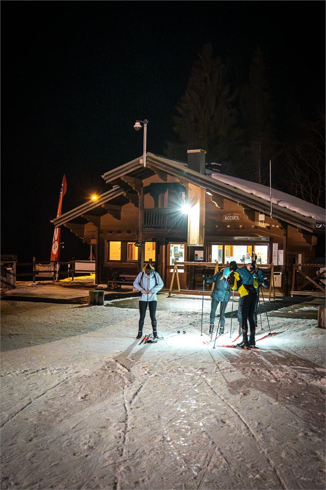 Nocturne de ski de fond sur le domaine nordique 4 saisons des Contamines-Montjoie - Les Contamines T