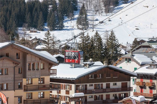 Le téléphérique du Mont Bochor depuis les pistes - Office de tourisme de Pralognan