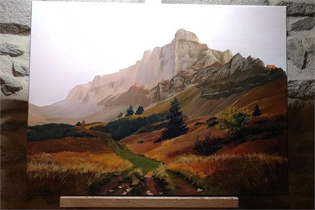 Peinture du massif des Fiz  - Vicky P. Art