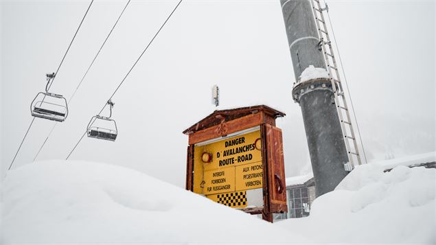 Panneau prévention avalanche - Franck Paragot