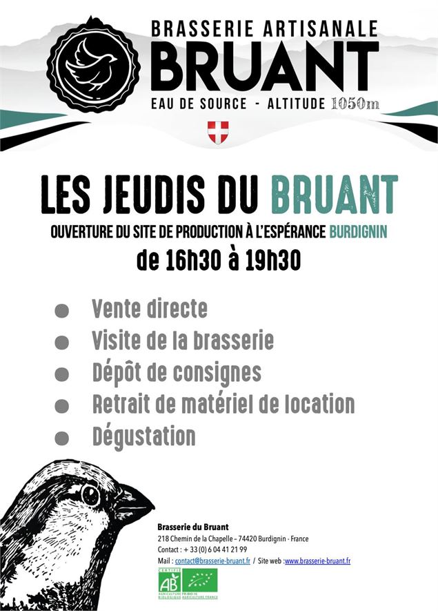 Affiche des visites du jeudi - Le Bruant