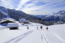 Skieurs près des Tronchets