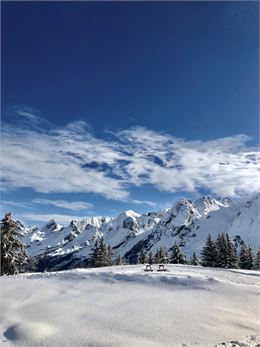 Chaine des Aravis depuis la tête du Danay - OT Saint Jean de Sixt