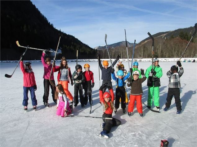 Patinoire naturelle au Lac des Plagnes - Les givrés du Lac de plages