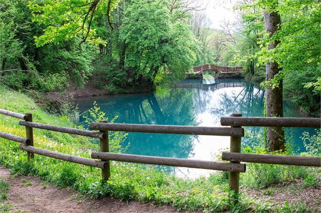 lac bleu turquoise en été - Marilou Perino / Pérouges Bugey Tourisme