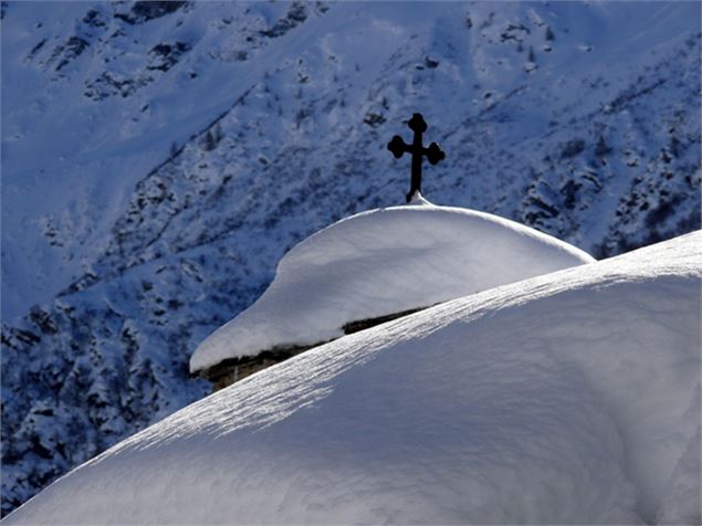 Clocher enneigée de la chapelle - M.Suret OT Peisey-Vallandry