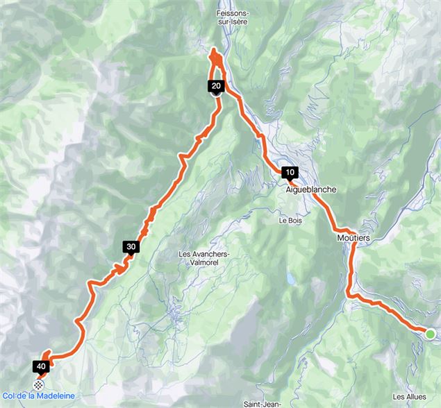 Itinéraire - Col de la Madeleine - Savoie Mont Blanc