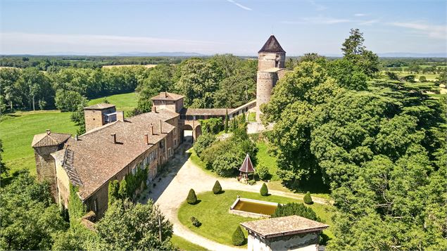 Vue aérienne château de Montellier - Château de Montellier