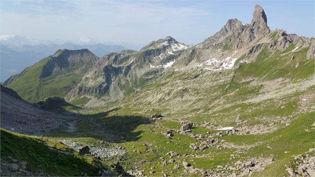 Vue Pierra Menta depuis le refuge de Presset vallée de la Plagne - Delphine Counil