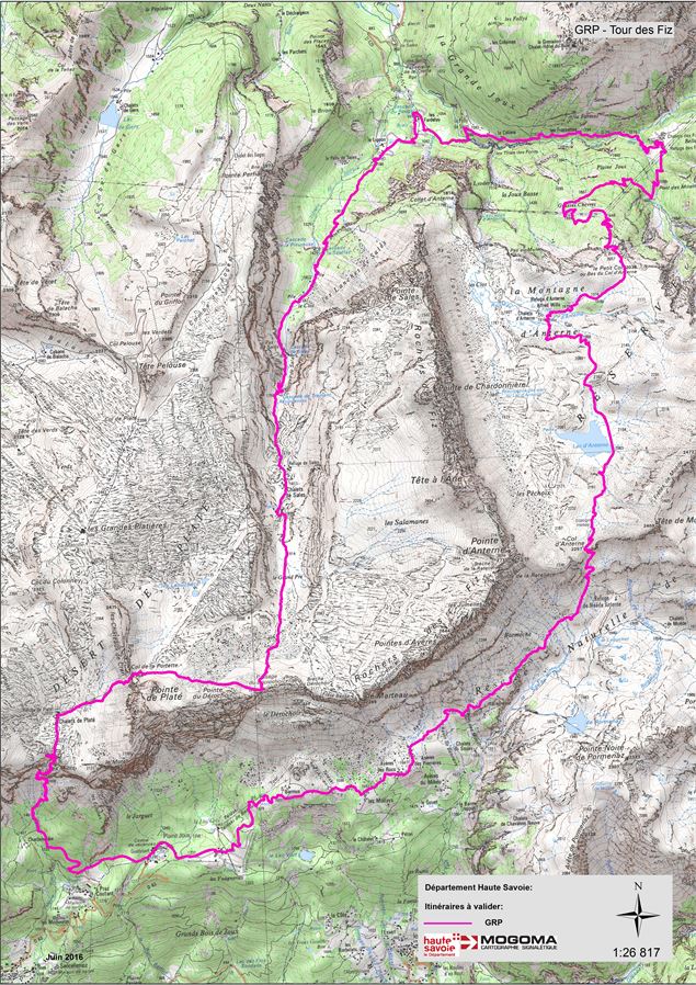 Carte général Tour des FIZ 4 jours - Paul BESSIERE @paul.tempsdniaiser