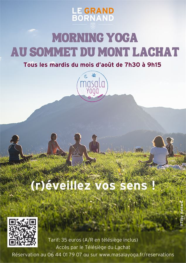 Affiche Morning yoga au sommet du Lachat - C. Cattin Alpcat Medias