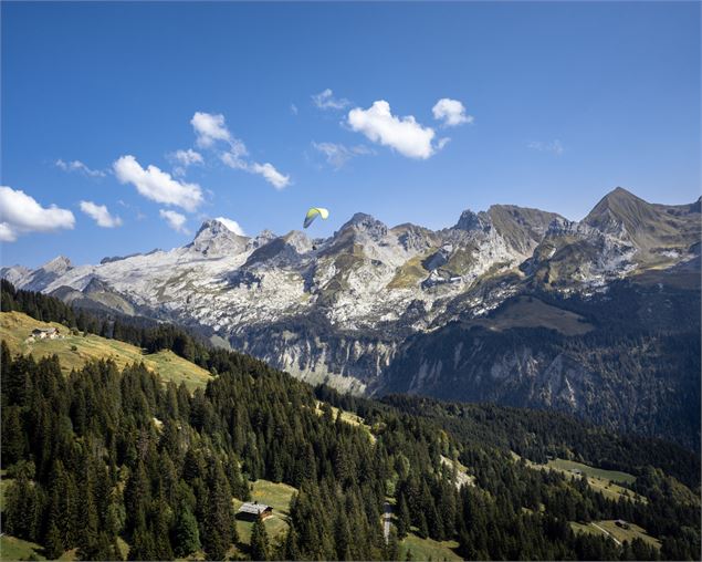 parapente au Grand-Bornand - C. Cattin Alpcat Medias