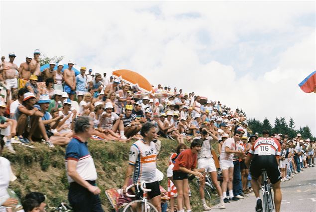 Foule et Gilbert Glauss TDF 1984 - Pierre Baffert