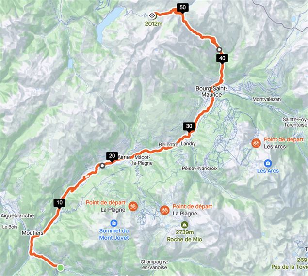 Itinéraire - Cormet de Roselend - Savoie Mont Blanc