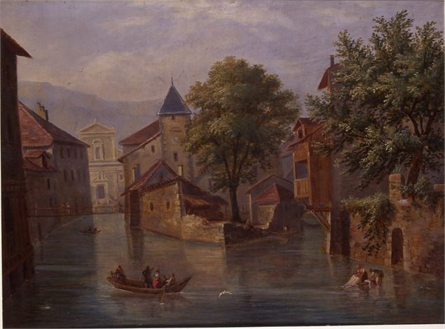 Annecy, Palais de l'Ile vu par Prosper Dunand - Cliché Dominique Lafon