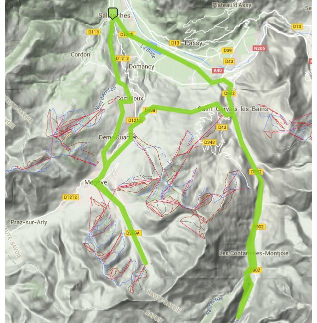 carte - vélo club du Mont-Blanc