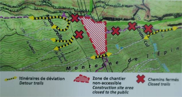 Déviation de la randonnée Tour du Mont Grêle - JP.Dupraz