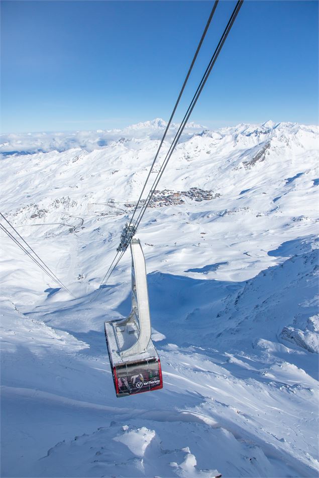 Vue station depuis l'arrivée de La Cime Caron - L.Brochot - OT Val Thorens