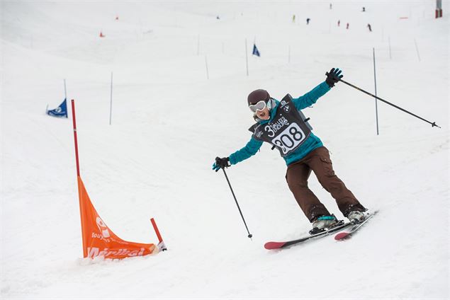 Skieur lors de l'EVT 3 Vallées Enduro - EPELDE