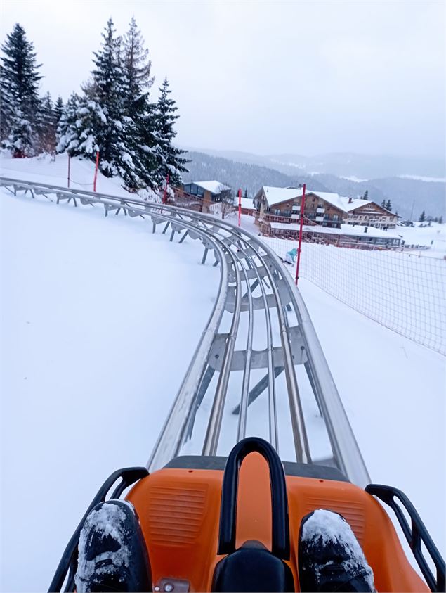 Descente en luge en hiver - Benjamin Becker