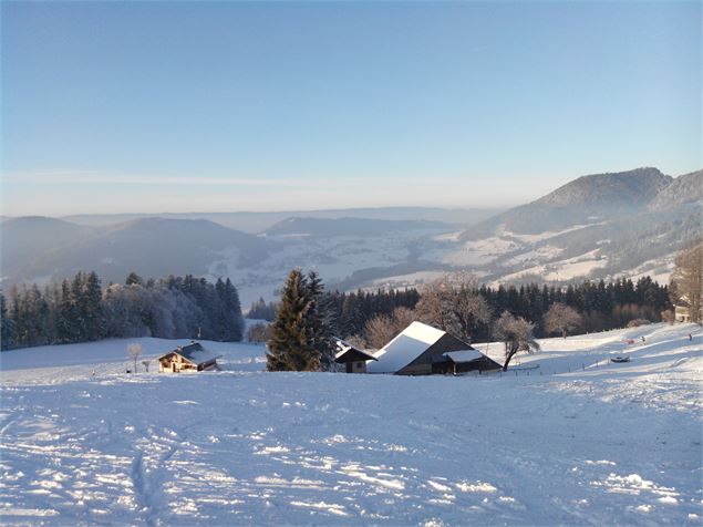 Chalets d'alpage sur piste bleue La Grolle - les Habères - OTADL