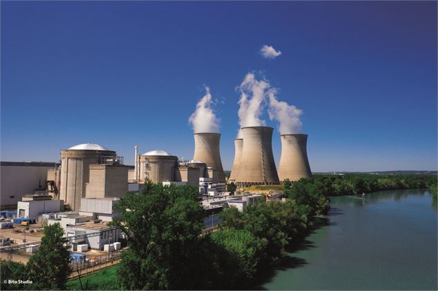 centrale du Bugey vue du ciel - Bugey CIP- EDF