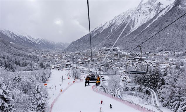 Chamonix télésiège domaine skiable les planards - pierre raphoz